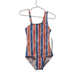 Cat & Jack Girls' Stars & Stripes Swimsuit Size XS(4/5)